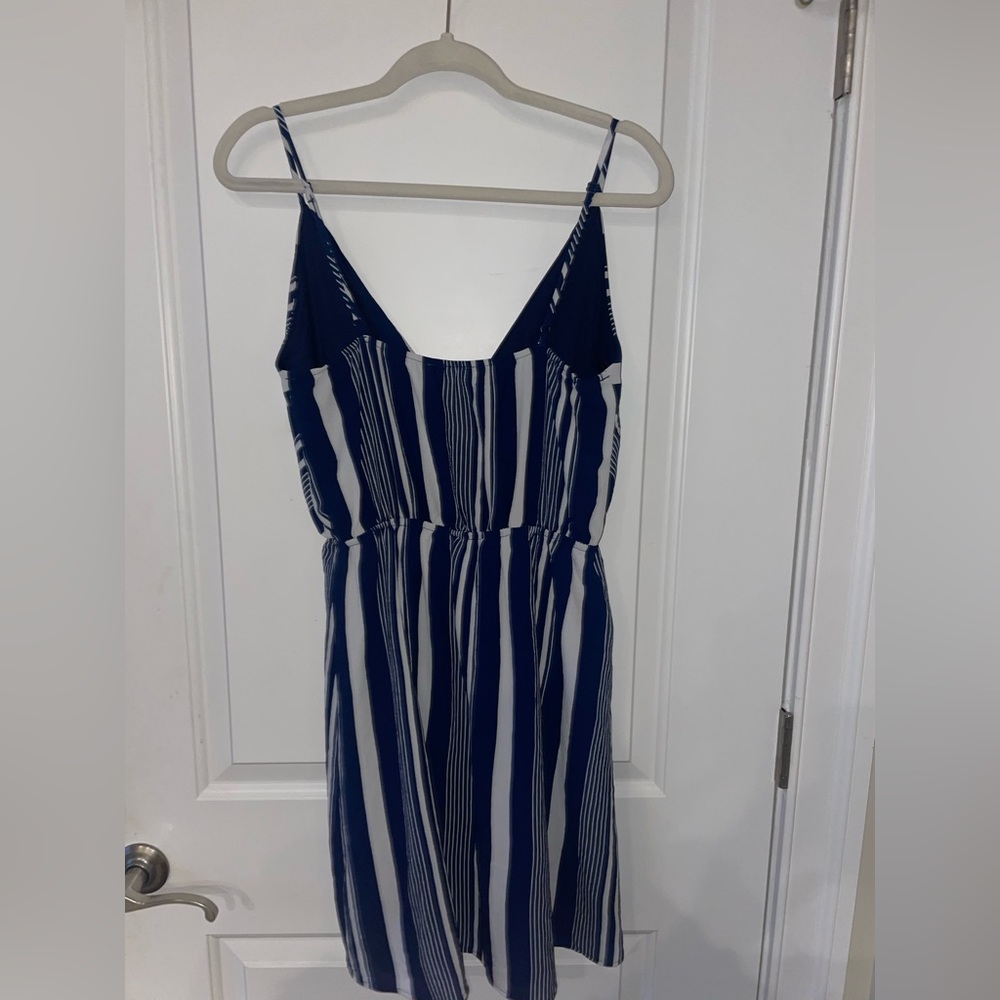 Navy and white stripped Monteau dress never worn